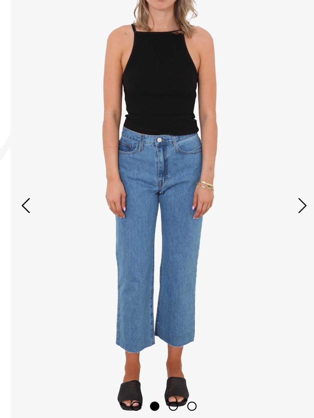 Frame Le Jane Crop frayed hem